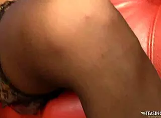 רומנה ריידר רוכבת על זין בגרבונים ועקבים!