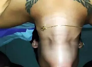 Young girl challenge to swallow everything