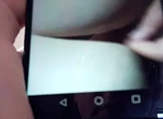 My wife is giving me a handjob show while I spy on her