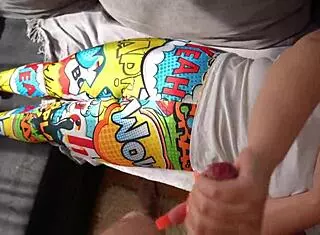 caught my stepsister masturbating and fucked her hard, tearing her leggings 😏