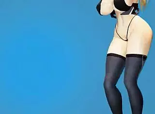 Hentai anime girl with big tits and ass doing workout for motivation