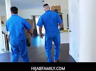 hijabfamily - maya bijou double teamed hard