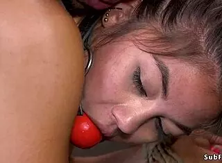 Black master dominates with rough anal pounding on tied-up slave