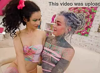 Fisting her tattooed slut's asshole.