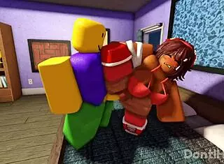 Myra And Noob In Whorblox Adventure.
