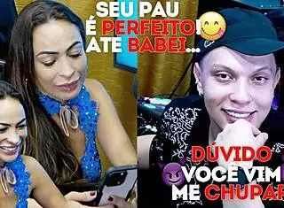 ruan shows dick to belinha, she drools