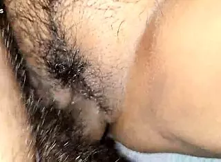 Sharing Bed with Stepmom Turns Horny at Midnight, Cum Dripping on Her Hairy Asshole Close Up