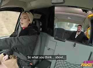 Female Fake Taxi Driver in Czech with Big Tits