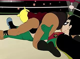 Raven loves hard fucking, submits jinx to cum in mouth