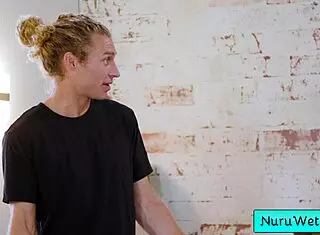 Sexy Brunette Masseuse Sophia Burns Gives Wet Nuru Massage and Fucking to Michael Vegas