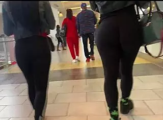 enjoying yoga in tight leggings with big asses this season