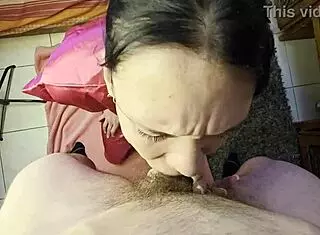 Milf Swallows Cum with Morning Coffee