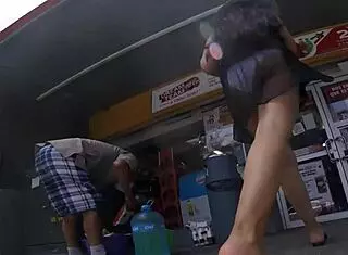 Tiffany Visiting Store In Panties