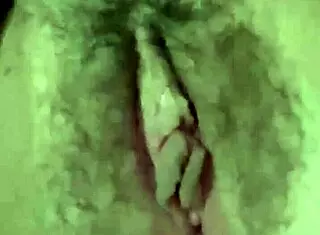 she's got a hairy trimmed pussy hungry for cock while masturbating solo