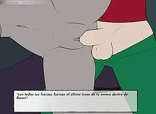 Raven loves hard fucking, submits jinx to cum in mouth