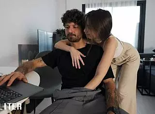 Pretty Babe Deepthroats Monster Cock Roughly