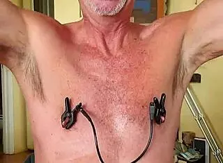 Pervy Papifacheros Nipples Directly Connected to His Cock for Arousal