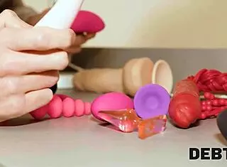 Teen 18+ Masturbates with Toys in Prison Debt Scenario