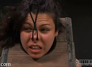 Look At This Girl Stripping Inside The Cage With Clothes Ripped!