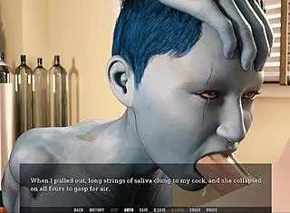 alien girls in unending void 31, wanna share my big cock?