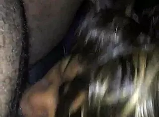 Her Wet Mouth Sucks The Black Cock During The Game