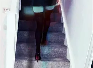 Aesthetic girls in leather stockings