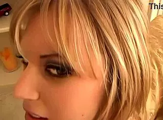 beautiful blonde deepthroats and gets facial 😍