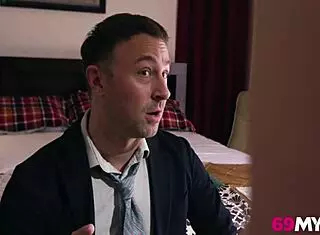 Kitty milf fucks hard with her son-in-law 😜