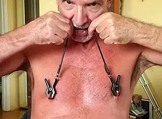 Pervy Papifacheros Nipples Directly Connected to His Cock for Arousal