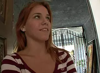 Redheaded Coed Gets Plowed by Older Neighbor in Lingerie and Stockings