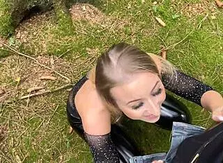 German teen 18+ interacts with strangers outdoors
