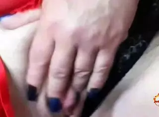 klaudiaambergirl in lingerie masturbates lightly before licking her ass and tributing to black stockings