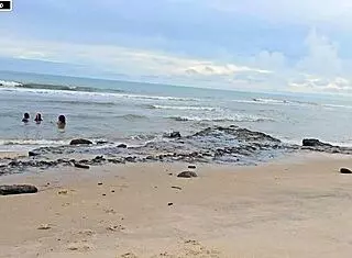 Fun turns into wild sex on the beach!