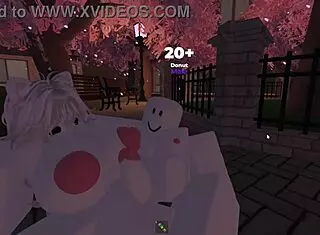 Fucking a girl in the park on Roblox! 😏