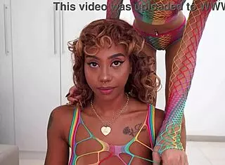 Ebony Ana Sasuga with Stunning Breasts Lez Dominated