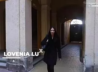 Private casting with Lovenia Lux in bent over doggystyle and missionary fucking.