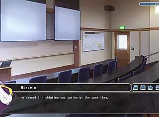 Playing a game in the classroom after class