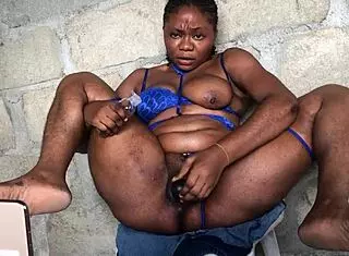 Crazy video call with fan turns into interracial monster cock cumming