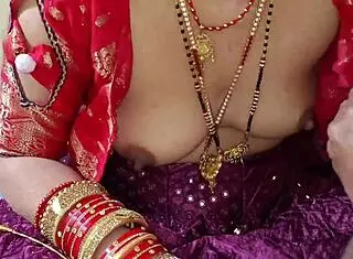 Watch the stepbrother pull out the sister-in-law's breasts in lehenga blouse.