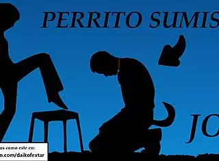 She commands you to transform into her personal dog in Spanish.