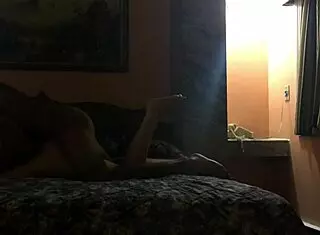 brunette in hotel with black