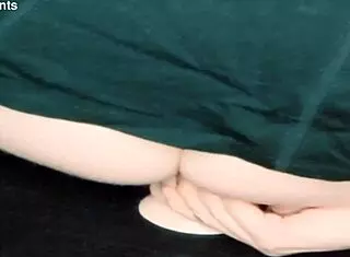 Trans woman rides dildo with toys and crossdressing elements