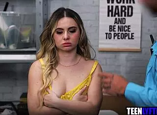 Tiny Teen Shoplifter Stripped And Fucked