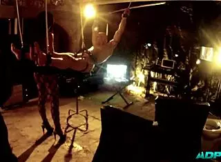 2 cocks 2 pussies strapon in dungeon orgy 😈