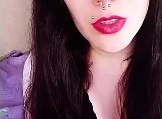 Look At This Hot Brunette Getting Submissive Backstage With Her Pierced Body!