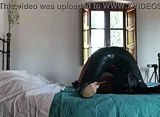 Fetish Sucking And Fucking In Latex Catsuit