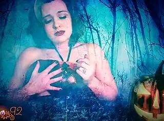 Ghostly ghoulfriend says jerk off for me