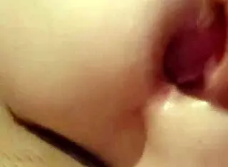 After parting, he used her tight ass and pussy for double penetration