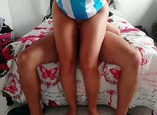 Argentinian hottie rides my pole in sexy panties for homemade video