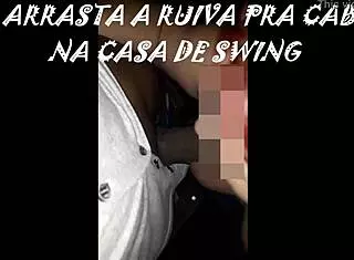 Redhead at gloryhole! Intense action!